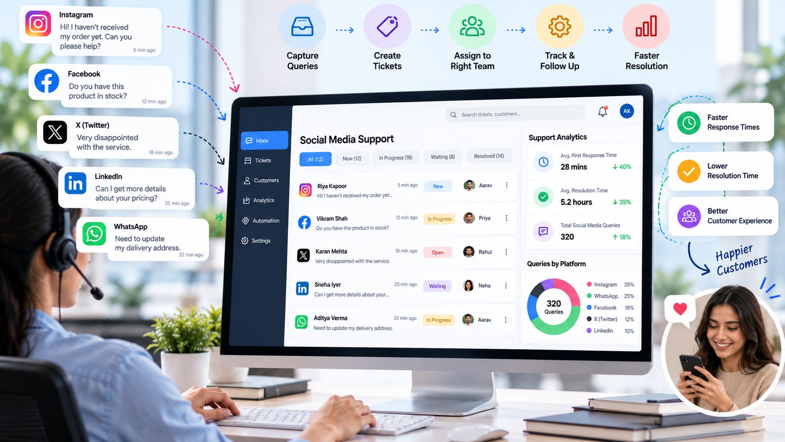 How CRM Helps Businesses Handle Social Media Queries Faster